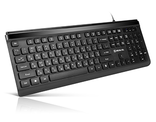 Modern thin compact design, special key design, traditional key layout, FN quick access  REAL-EL Comfort 7085